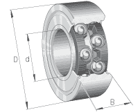 3000 double row angular contact ball bearing