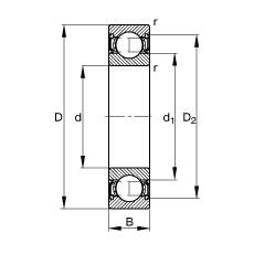 62200 - Deep groove ball bearing