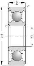 6800 - Deep groove ball bearing