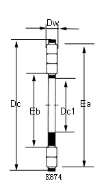 874 thrust parallel roller bearings