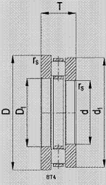 874 thrust parallel roller bearings