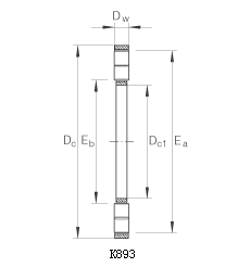 893 thrust parallel roller bearings