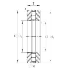 893 thrust parallel roller bearings