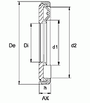 AX - thrust needle bearing with flat seat