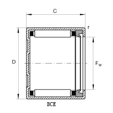 BCE - drawn cup needle roller bearing