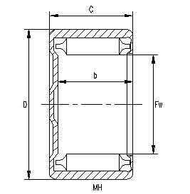 BH, MH - drawn cup full complement needle roller bearing