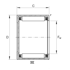 BK - drawn cup needle roller bearing