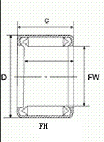 FH - drawn cup full complement needle roller bearing