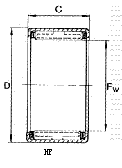 HF, HFZ - drawn cup needle roller clutch