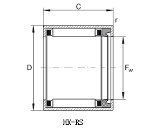 HK-RS - sealed drawn cup needle roller bearing