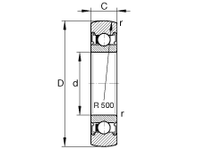 LR200 deep groove ball bearing