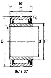 NA49-RS - sealed needle roller bearing with inner ring