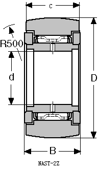 NAST-2Z - yoke type track roller