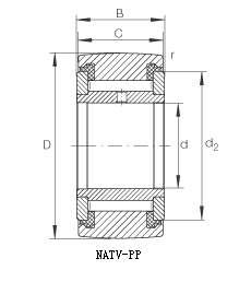 NATV-PP - yoke type track roller with inner ring