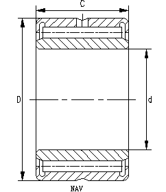 NAV - full complement needle roller bearing with inner ring