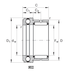 NKX-Z - needle-thrust ball bearing