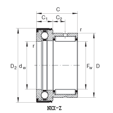 NKX-Z - needle-thrust ball bearing
