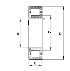 NUP - cylindrical roller bearing