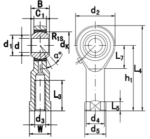 PHS16-1 Rod End