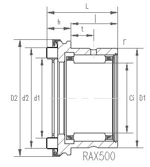 RAX500 - thrust cylindrical roller bearing