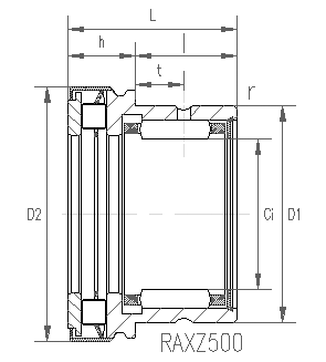 RAXZ500 - thrust cylindrical roller bearing