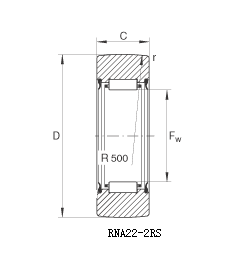 RNA22-2RS - yoke type track roller