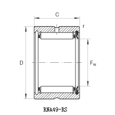 RNA49-RS - sealed needle roller bearing without inner ring