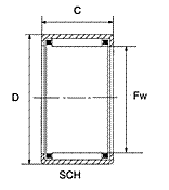 SCH910 drawn cup needle roller bearing