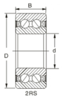 SS3200 - stainless steel double-row angular contact ball bearing