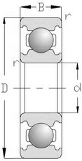 SS6900 - stainless steel deep groove ball bearing