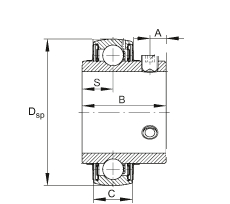 SSUC204-12 stainless steel spherical ball bearing