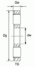 TC - thrust needle bearing with flat seat