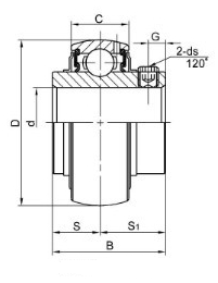 UC300- spherical radial ball bearing