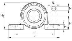 UCP211 ball bearing unit